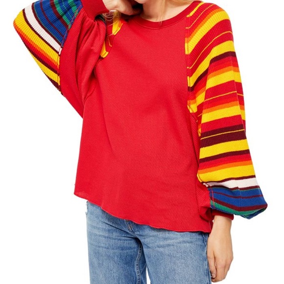 NWOT Free People Rainbow Dreams Sweater - Picture 2 of 7